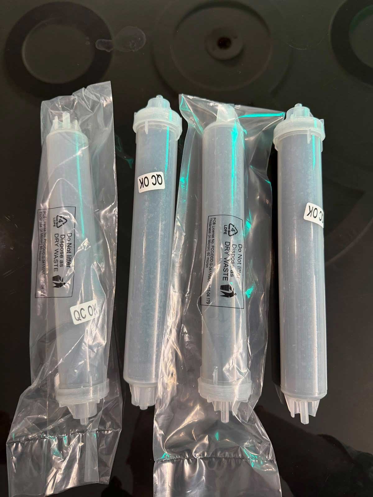QC-passed filter cartridges
